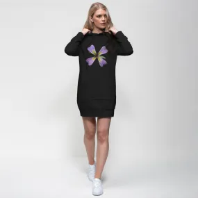 PurpleFlower3 Premium Adult Hoodie Dress