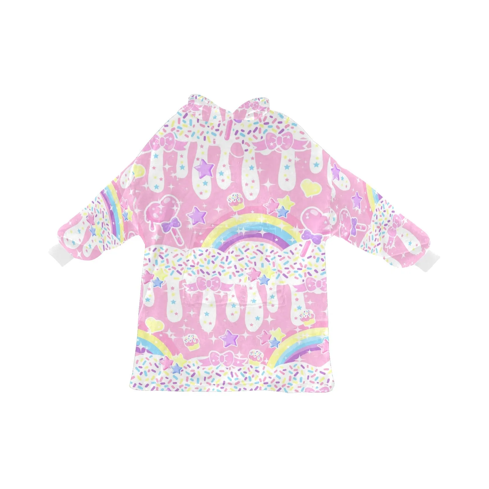 Rainbow Sweets Pink Blanket Hoodie