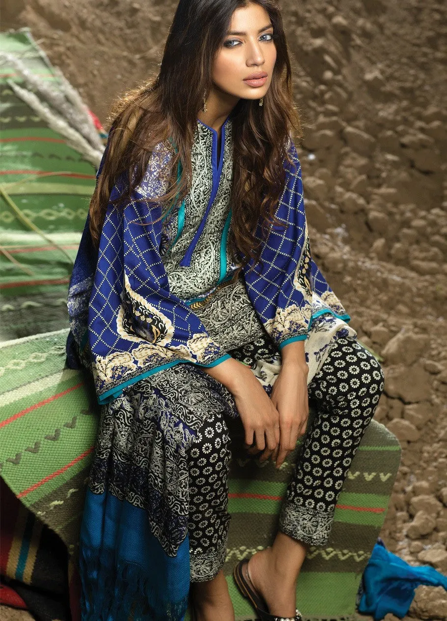 Sana Safinaz Winter Shawl Collection 2015 - 01B