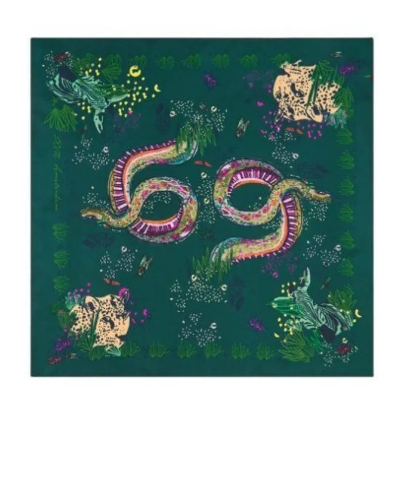 Scarf Soft Silk with Snake