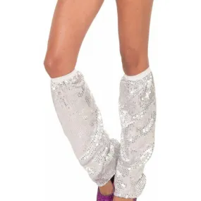 Silver Club Dazzle Rave Diva Sequin Leg Warmers