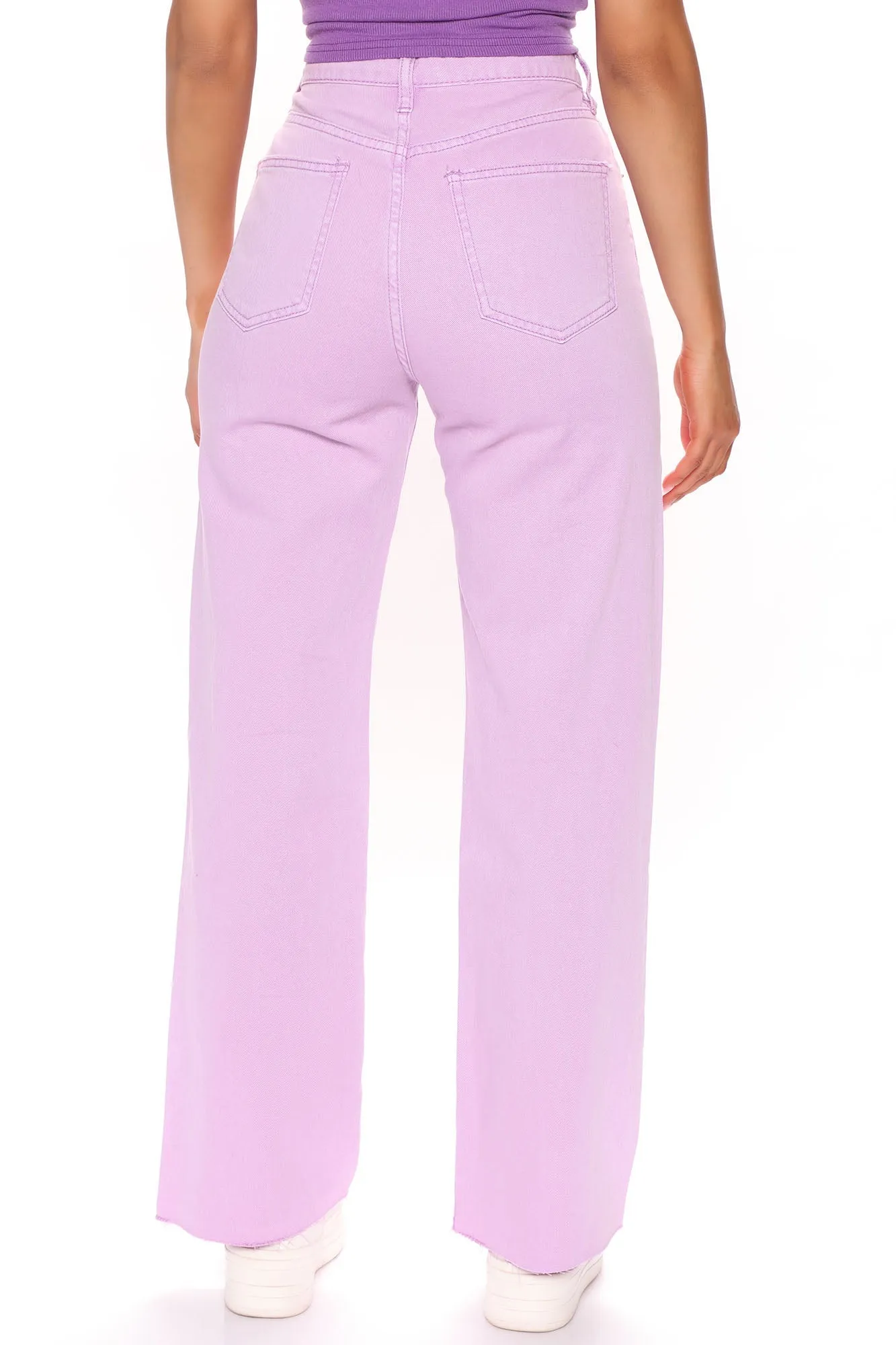 Sittin' Pretty Slouchy Straight Leg Jeans - Lavender