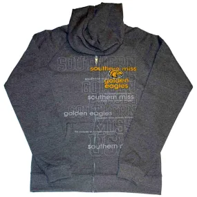 Southern Mississippi Golden Eagles Women's Champion Zip Up Hoodie Grey (M)