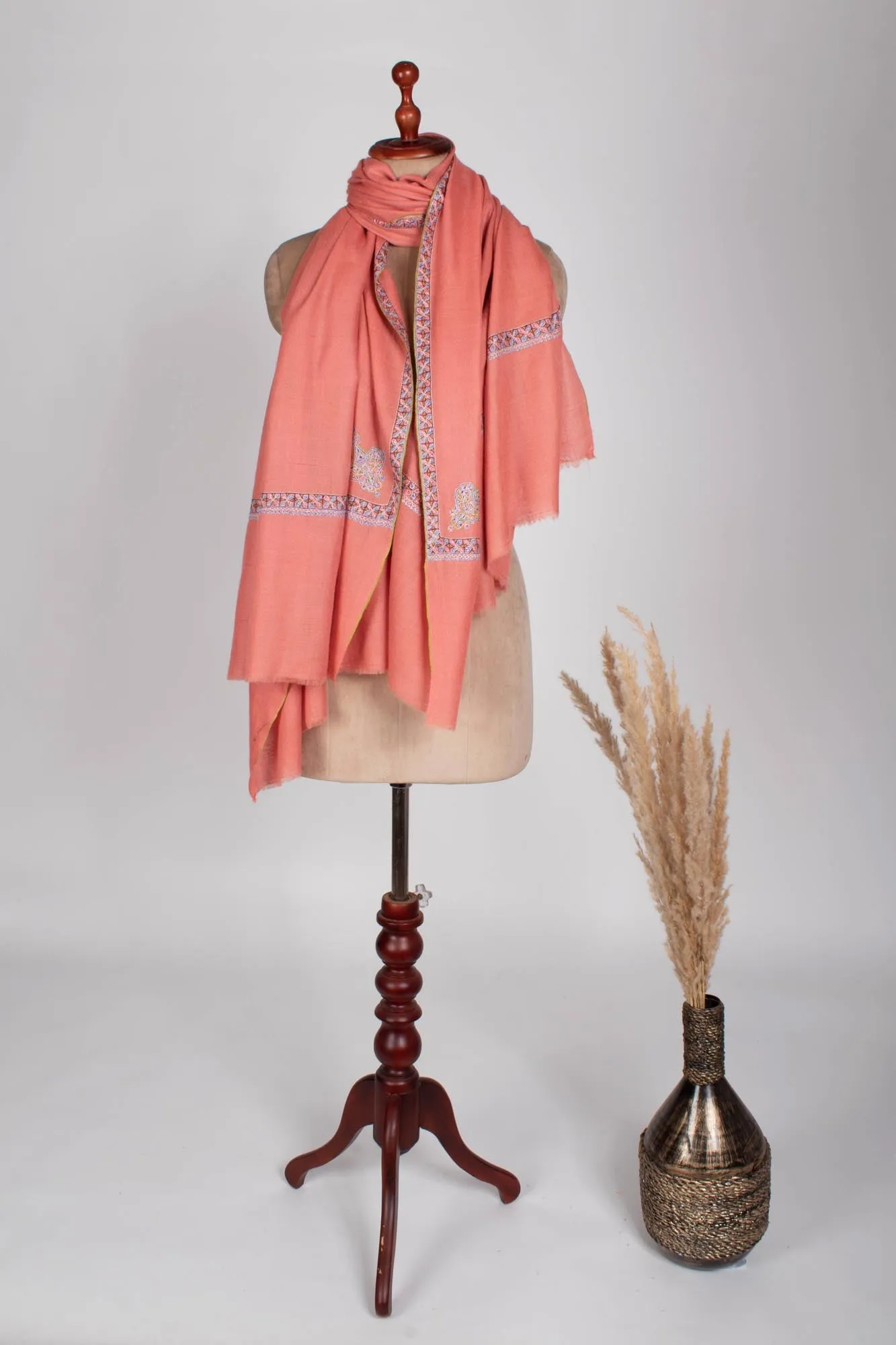 Sozni Embroidered Kashmiri Wrap - KEYNES