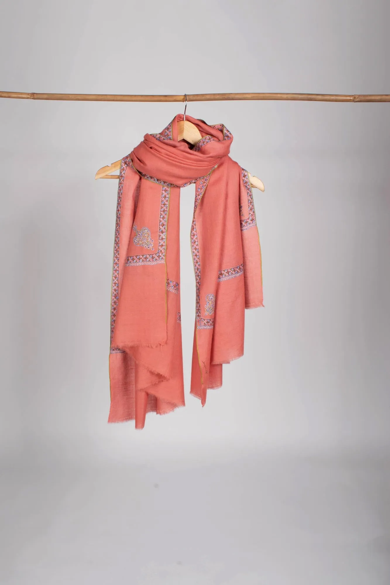 Sozni Embroidered Kashmiri Wrap - KEYNES