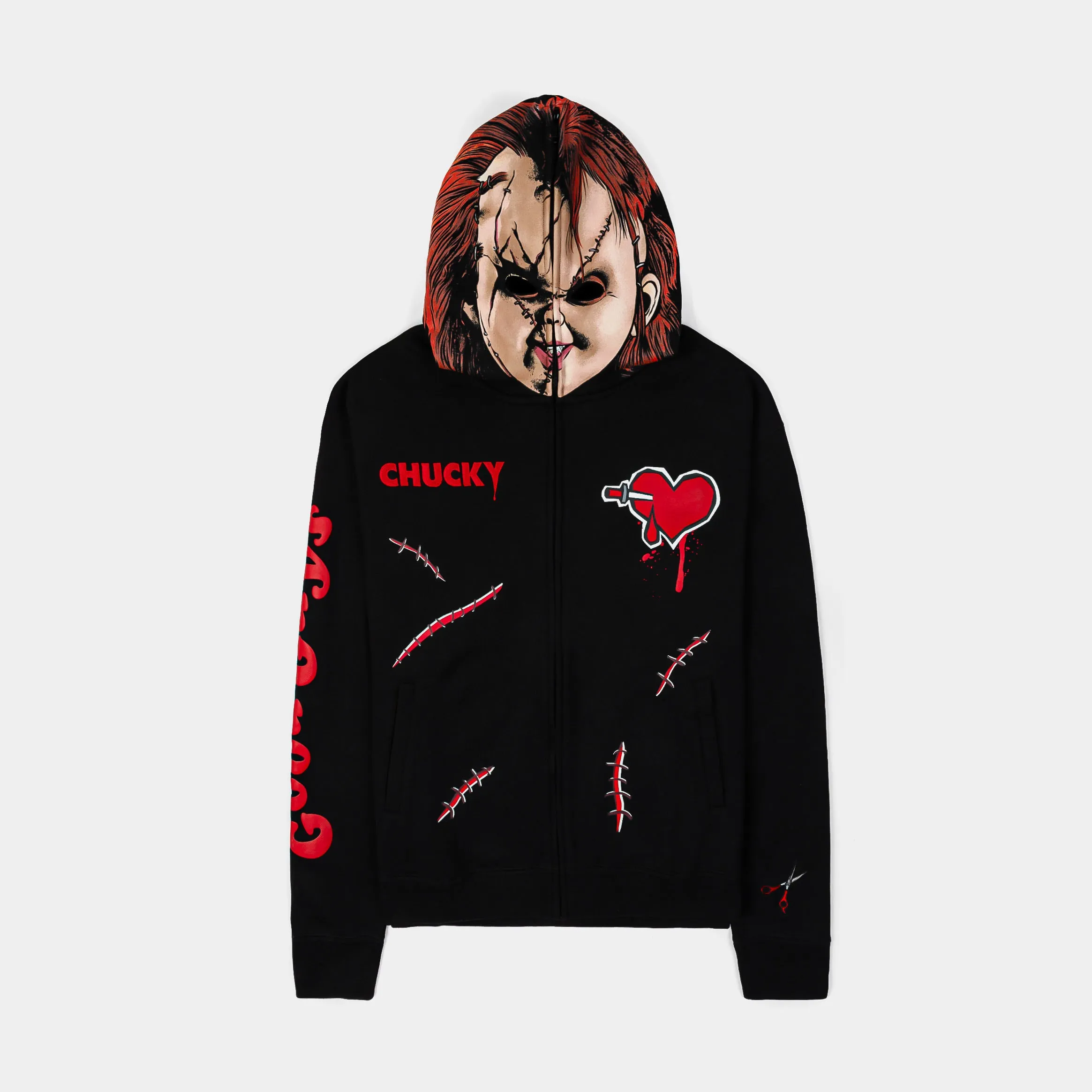 SP x Chucky Mask Pullover Mens Hoodie (Black/Red)