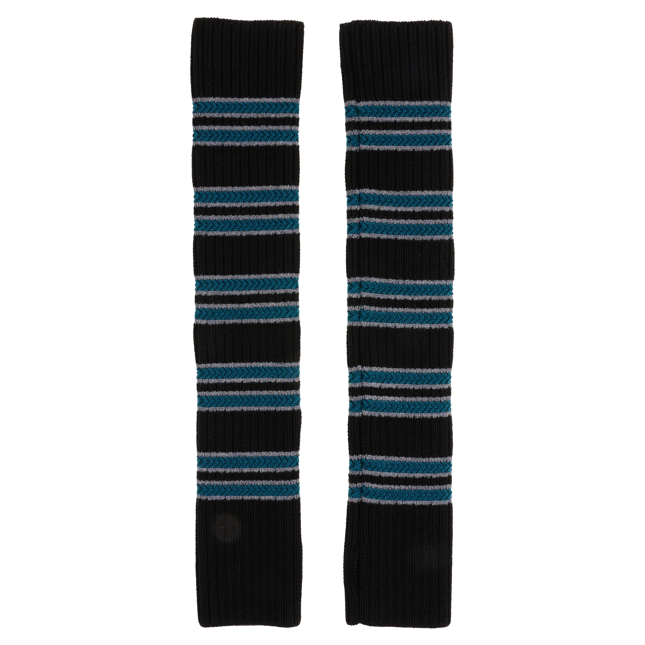 STRIPED ARM WARMERS / BLACK/BLUE