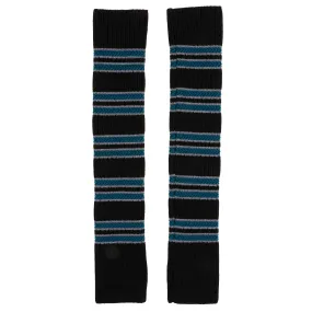 STRIPED ARM WARMERS / BLACK/BLUE