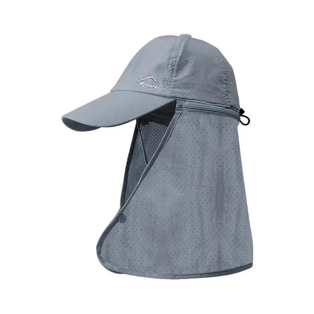 Summer Waterproof Detachable Shawl Breathable Baseball Cap