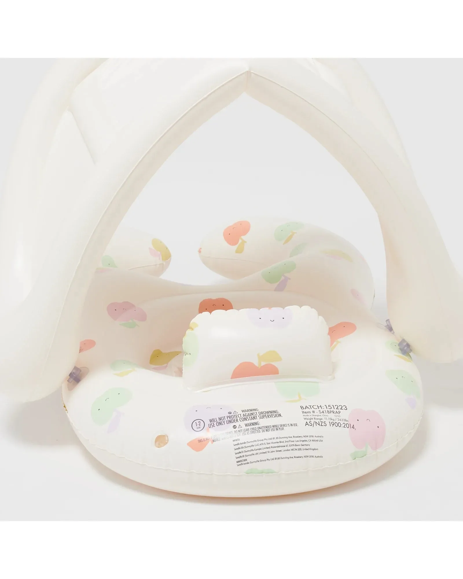 Sunnylife Float Together Baby Seat Apple Sorbet Multi