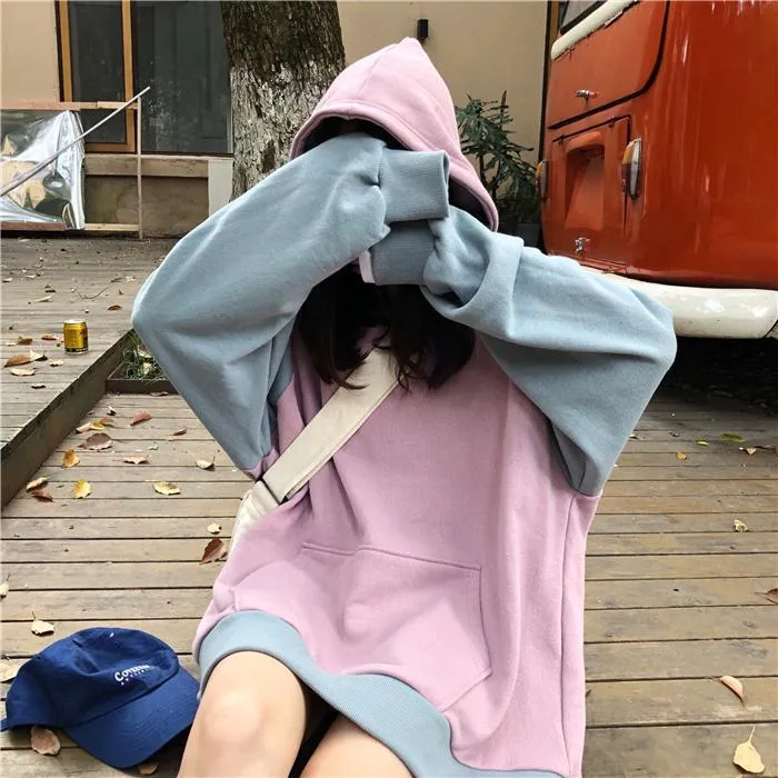 Sweet Pastel Colors Aesthetic Oversized Hoodie