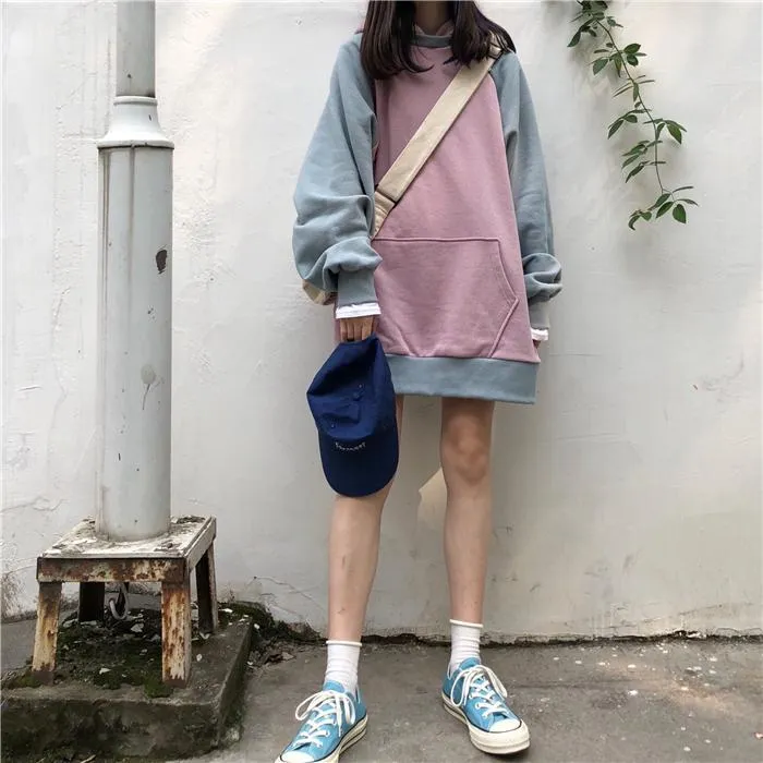 Sweet Pastel Colors Aesthetic Oversized Hoodie