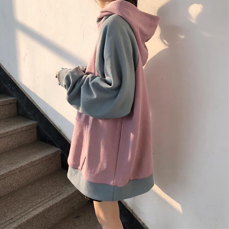 Sweet Pastel Colors Aesthetic Oversized Hoodie