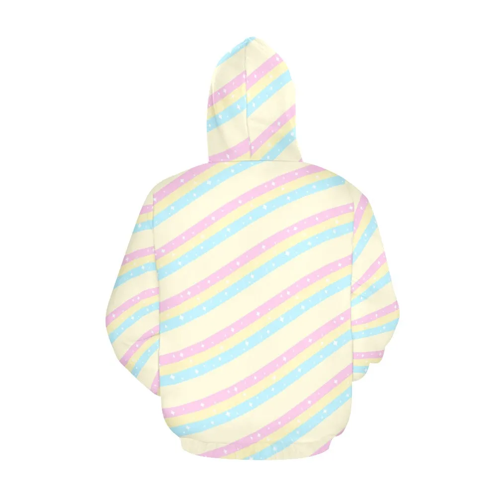 Teatime Fantasy Yellow Rainbow Women's All Over Print Hoodie