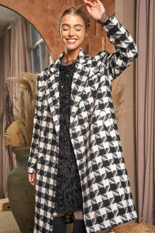 TEEK - Textured Knit Tweed Coat