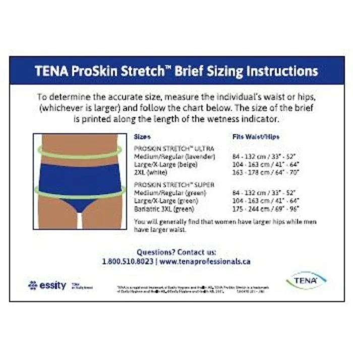 TENA ProSkin Stretch Briefs in Ultra and Super Absorbency