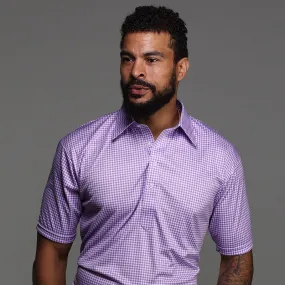 The Original Dress Collar Polo™ Lavender Gingham