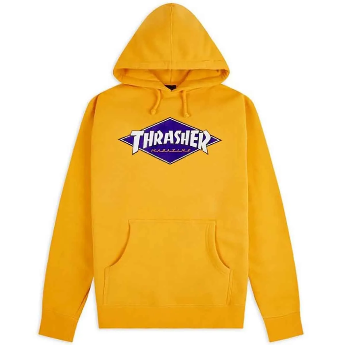 THRASHER HOODIE DIAMOND LOGO GOLD