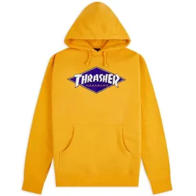 THRASHER HOODIE DIAMOND LOGO GOLD