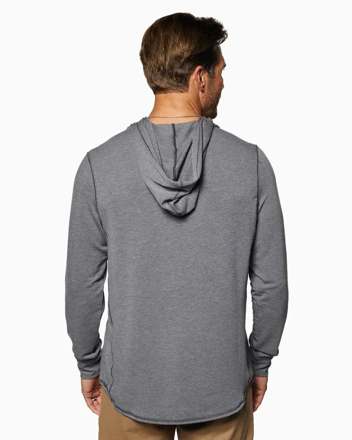 Toes On The Nose Schooner | Long Sleeve Hoodie (Sea Silk) in Dark Heather Gray