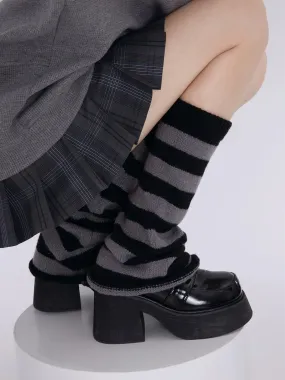 Tokyo Stripe JK Uniform Leg Warmers