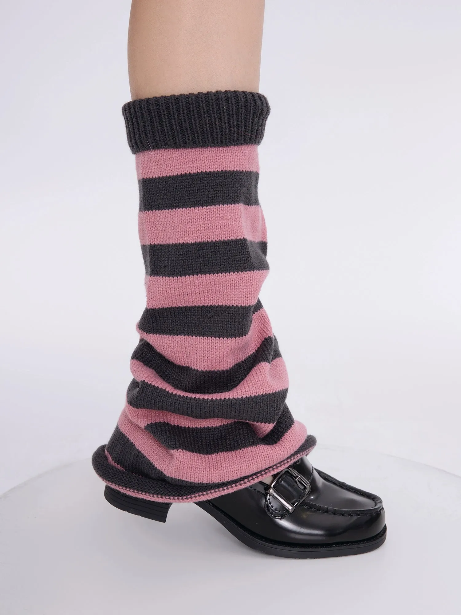 Tokyo Stripe JK Uniform Leg Warmers