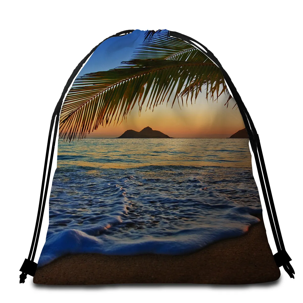 Tropical Sunset Towel   Backpack