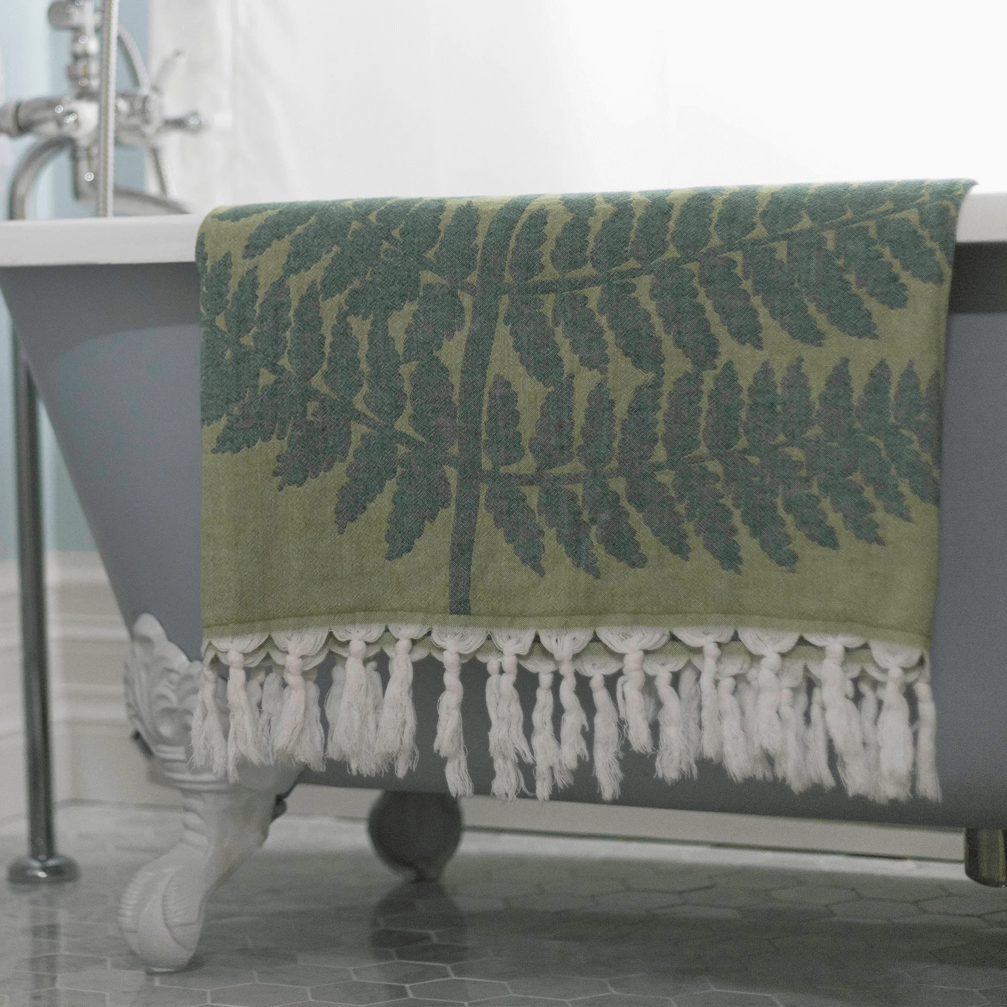 Turkish Cotton Towel Set / Fern in Green