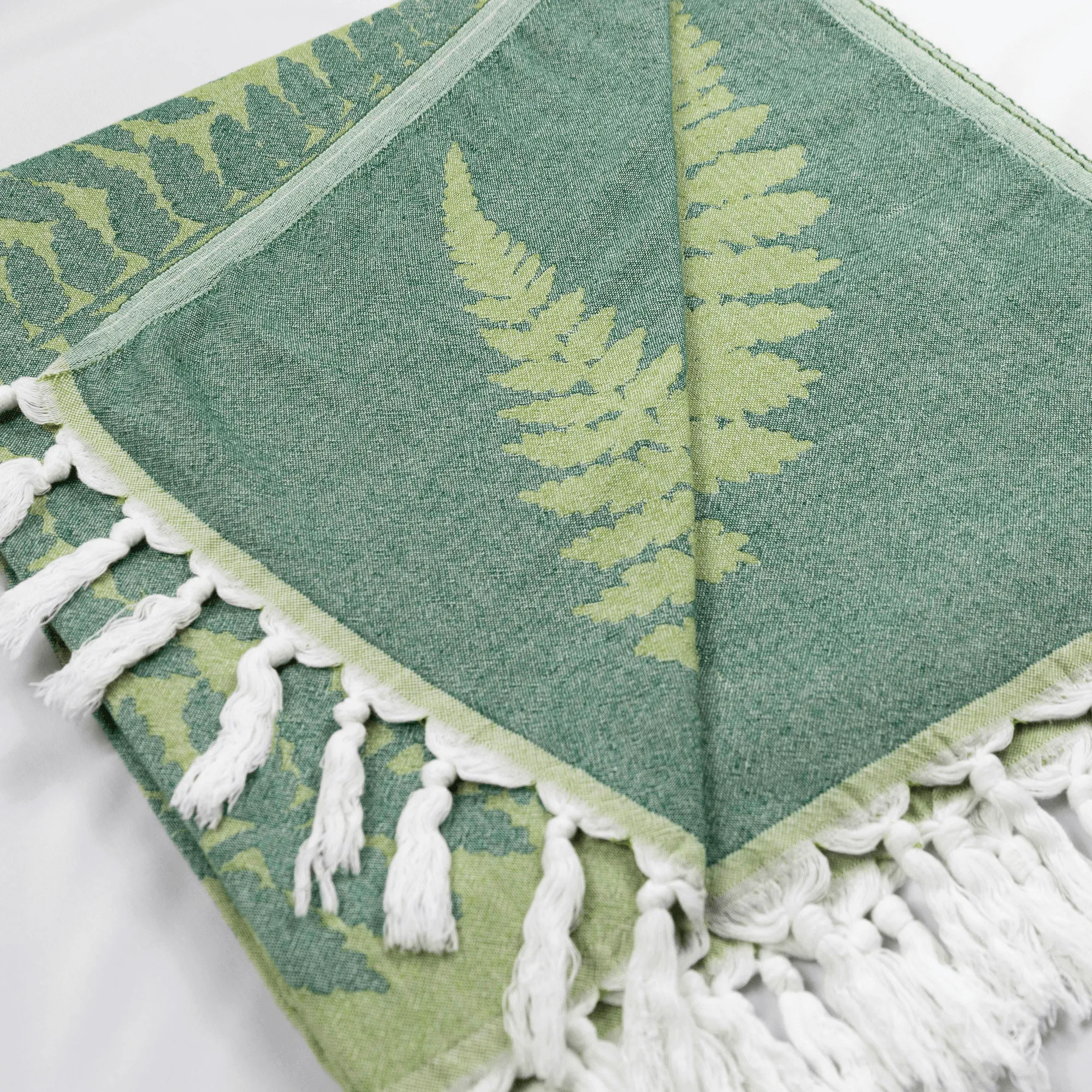 Turkish Cotton Towel Set / Fern in Green