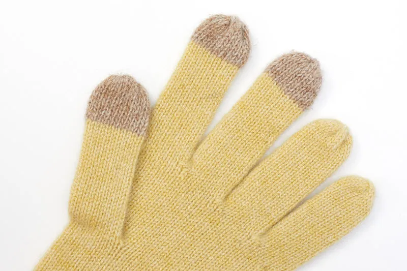 Unisex Cable-Knit  Cashmere Gloves