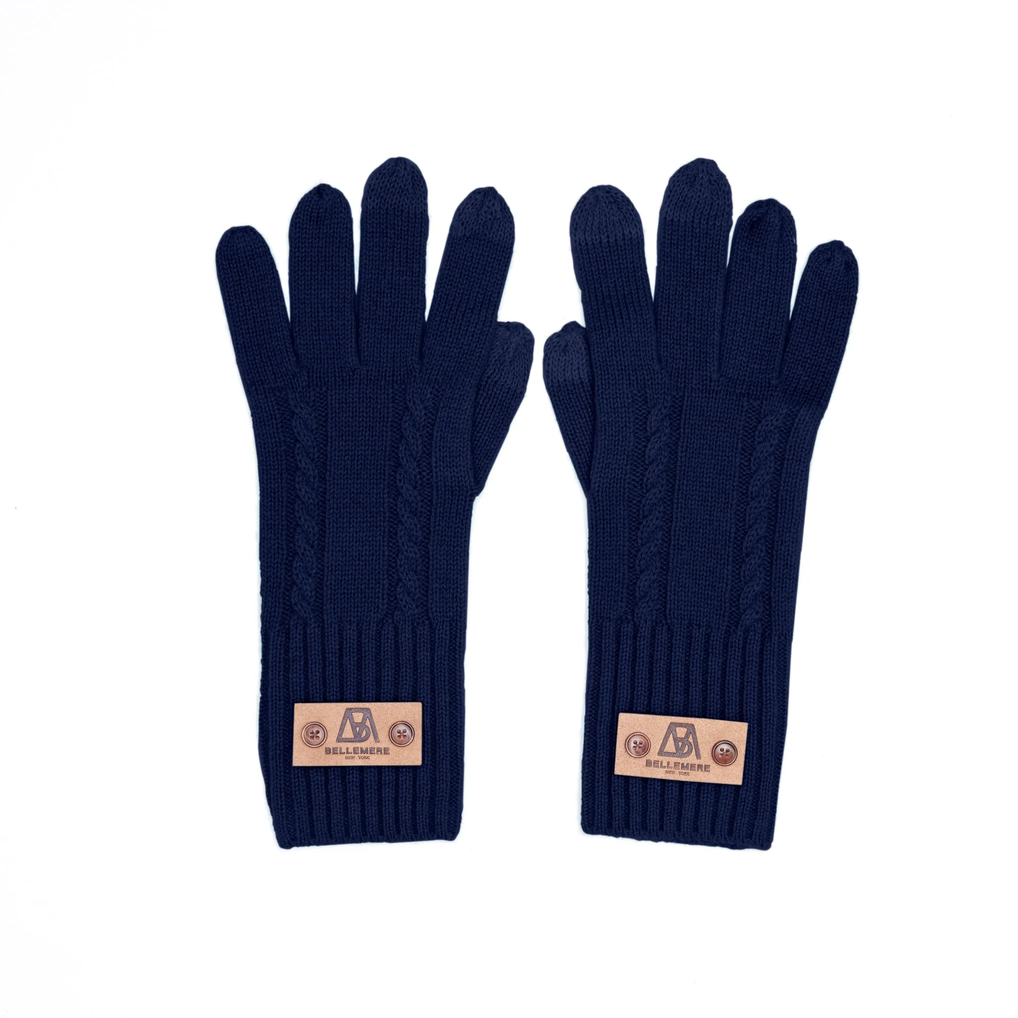 Unisex Cable-Knit  Cashmere Gloves