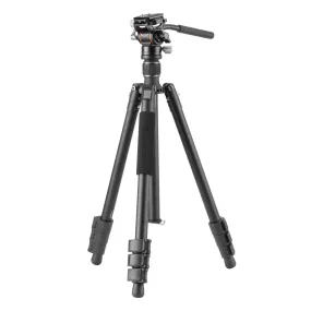 Vesta GO 234 AV10 Aluminum Travel Tripod w/ Counterbalancing Video Head