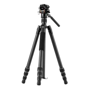 Vesta GO 234 CV10 Carbon Travel Tripod w/ Counterbalancing Video Head