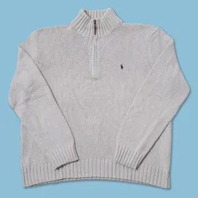 Vintage Polo Ralph Lauren Q-Zip Knit Sweater XLarge