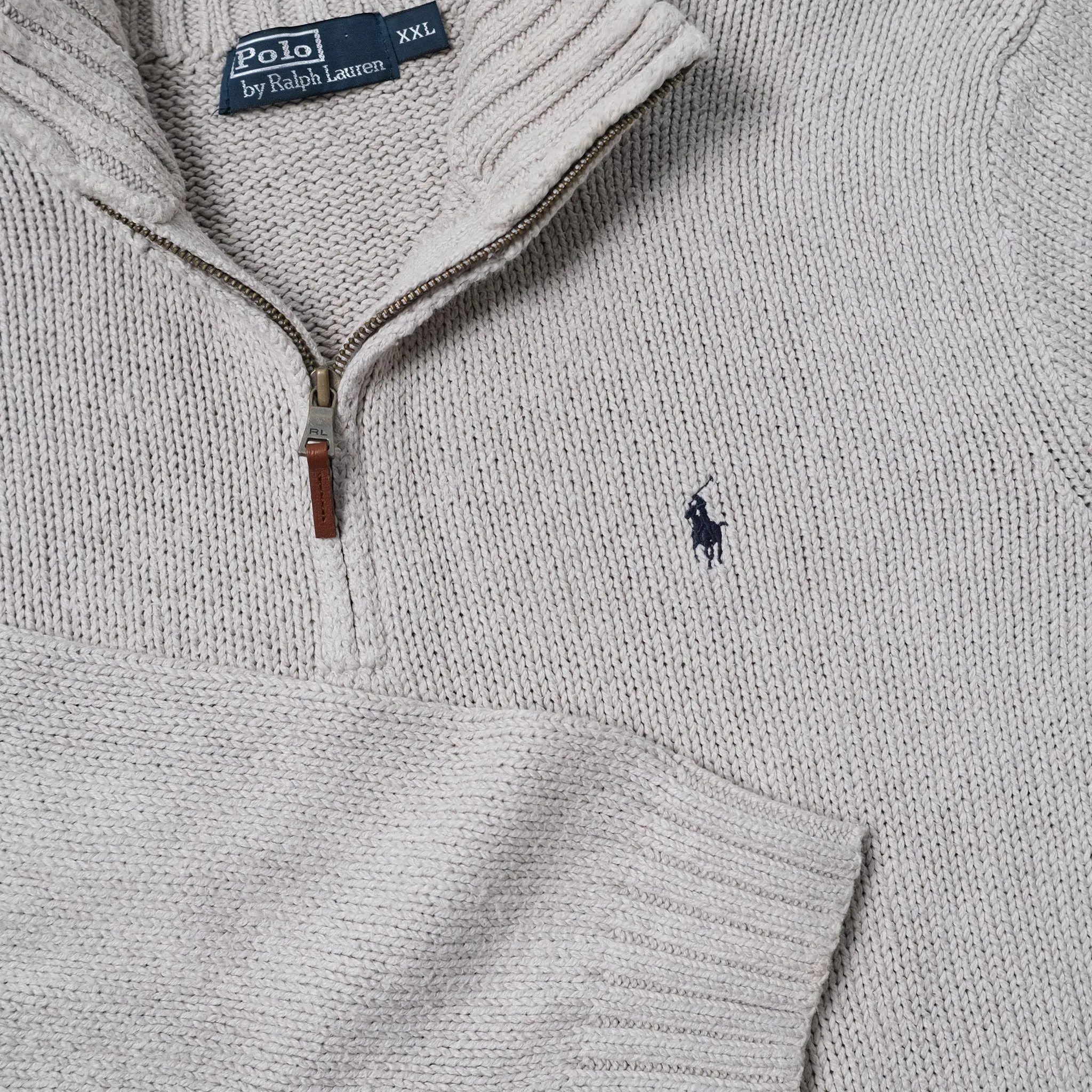 Vintage Polo Ralph Lauren Q-Zip Knit Sweater XLarge