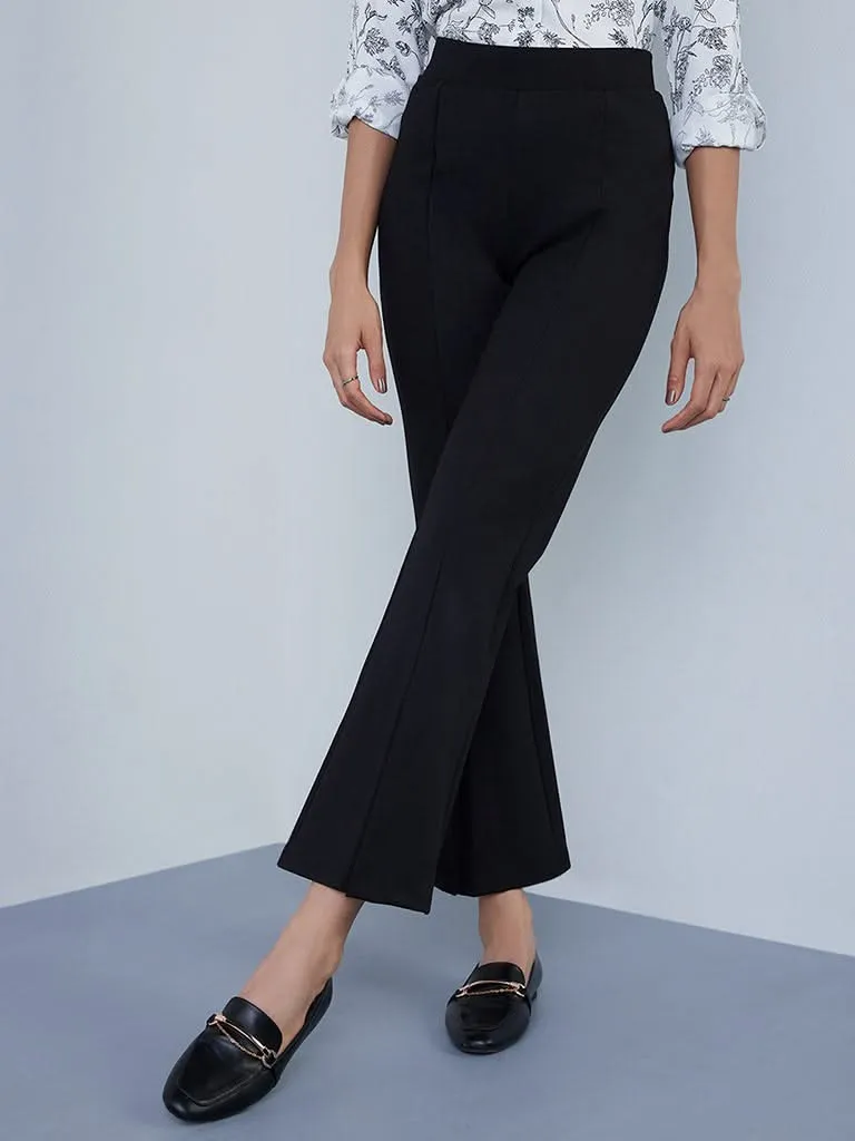 Wardrobe Black Bootcut Trousers