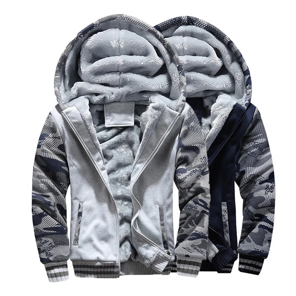 Warm Fleece Hood Zip up