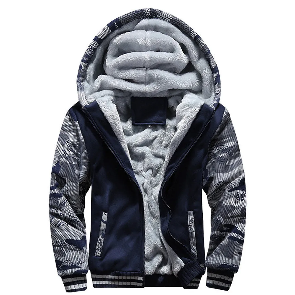 Warm Fleece Hood Zip up