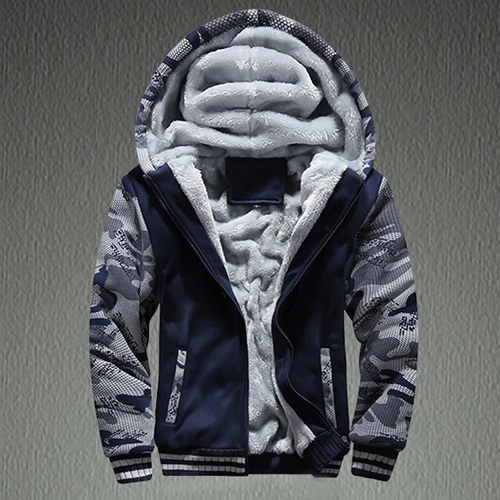 Warm Fleece Hood Zip up