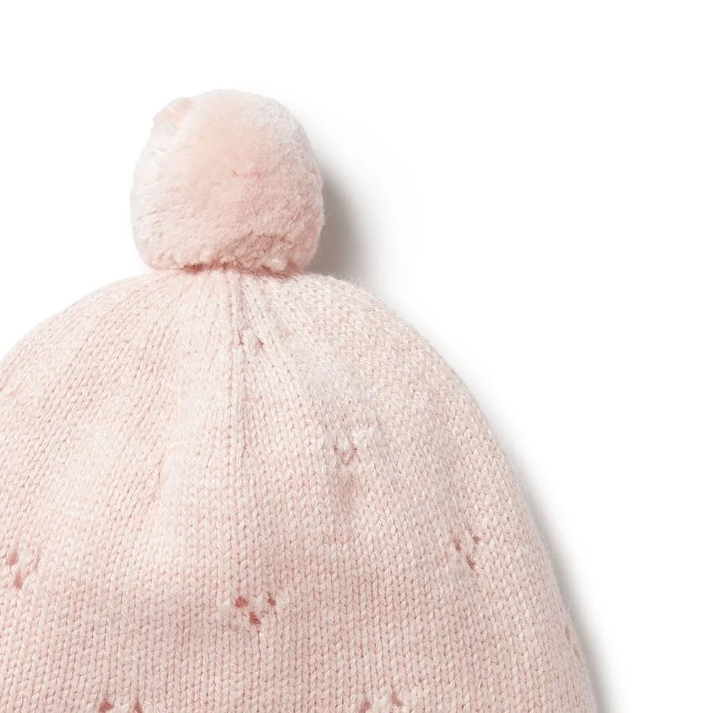 Wilson Frenchy Knitted Pointelle Bonnet