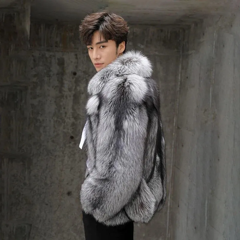 Winter Men's Faux Fur Coat Fashion Casual Thick Warm Outdoor Woolen Cardigan Original Design Trend Male Clothing 21Z1890