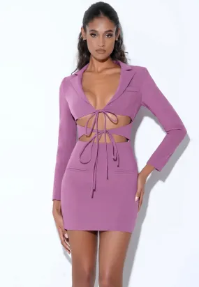 WYNN CUT OUT LONG SLEEVE MINI DRESS