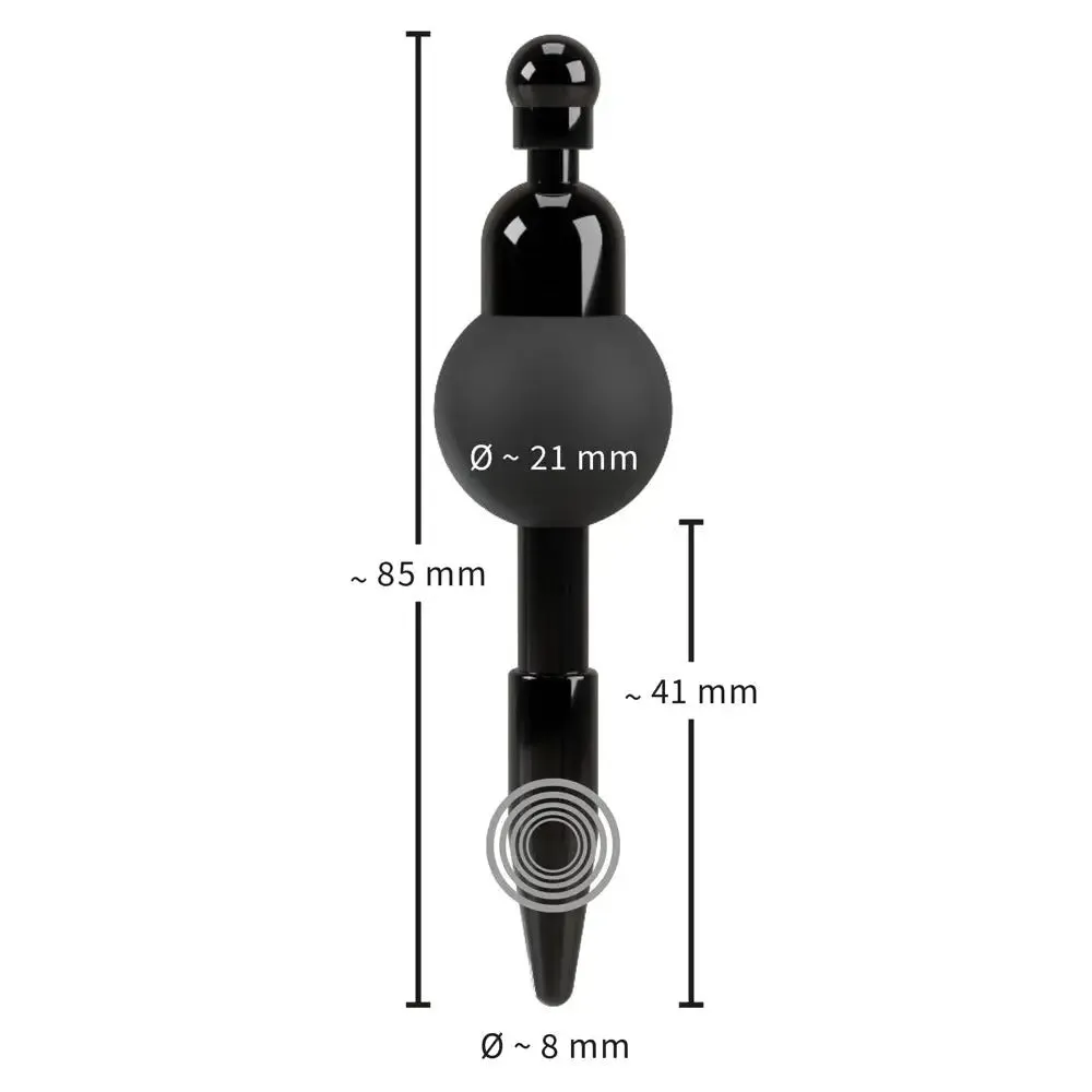 You2toys Silicone Black Vibrating Penis Plug for Him